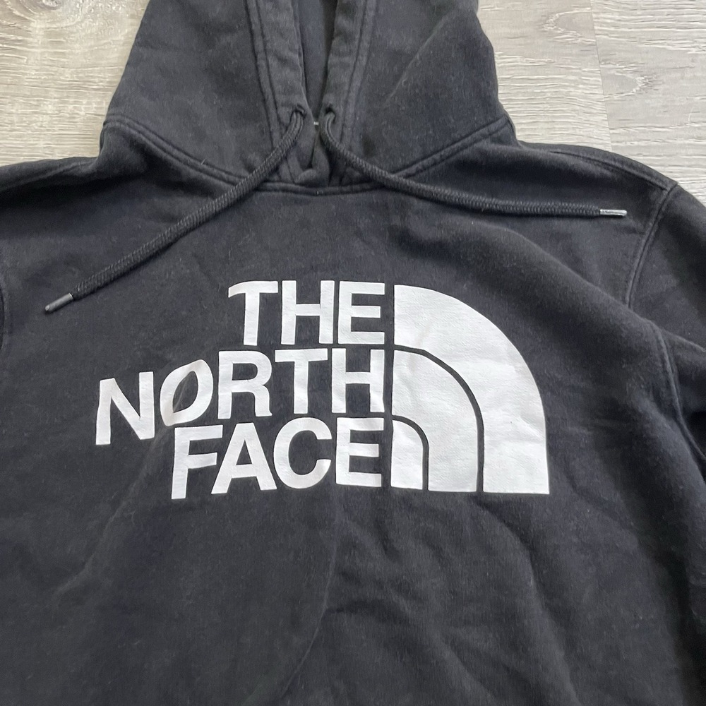 The North Face Mens Black Graphic Print Logo Long Sleeve Pullover Hoodie M - Picture 2 of 5